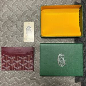 Goyard Burgundy Card Holder Wallet